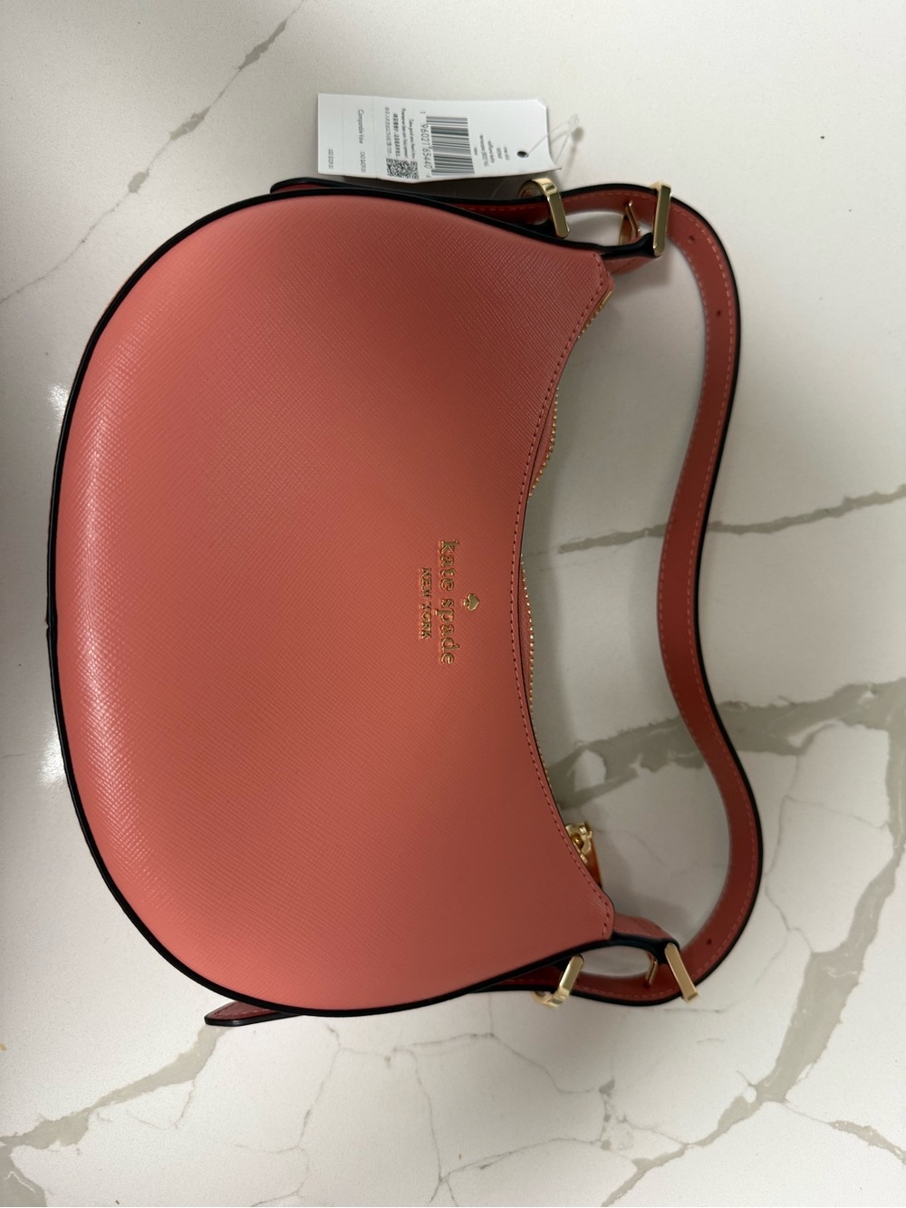 NWT kate spade Coral Crescent Shoulder Bag in Coral Pink